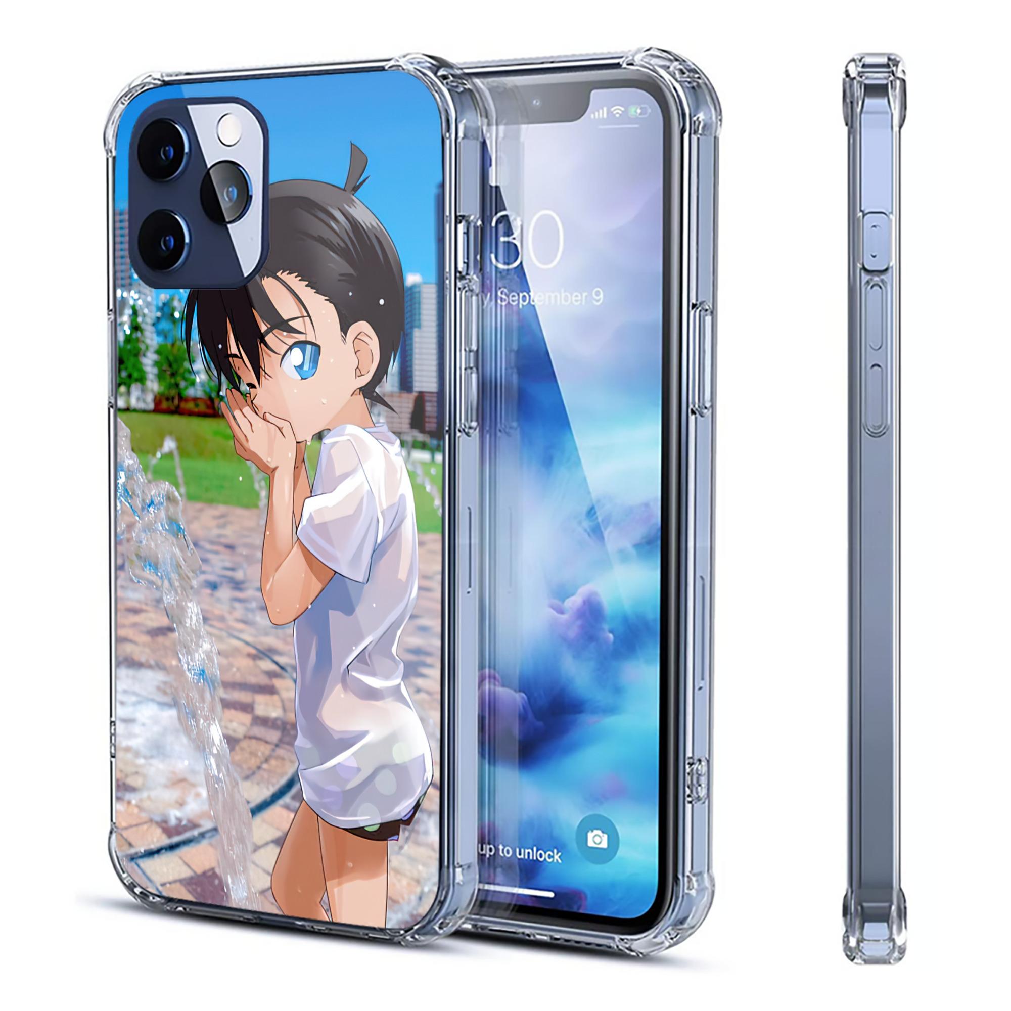 （画像用） 名探偵コナン Detective Conan 【iPhone 12シリーズ対応】透明スマホケース（クリアソフトケース）